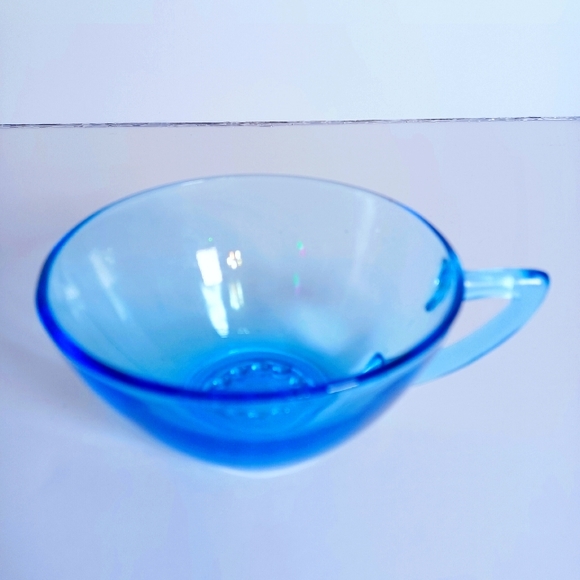 Vintage Tiara Blue Depression Glass Tea Cup - Picture 2 of 4